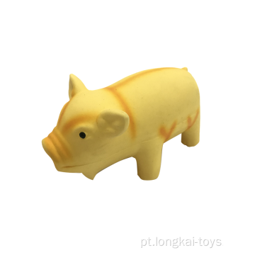 Brinquedo de porco dourado